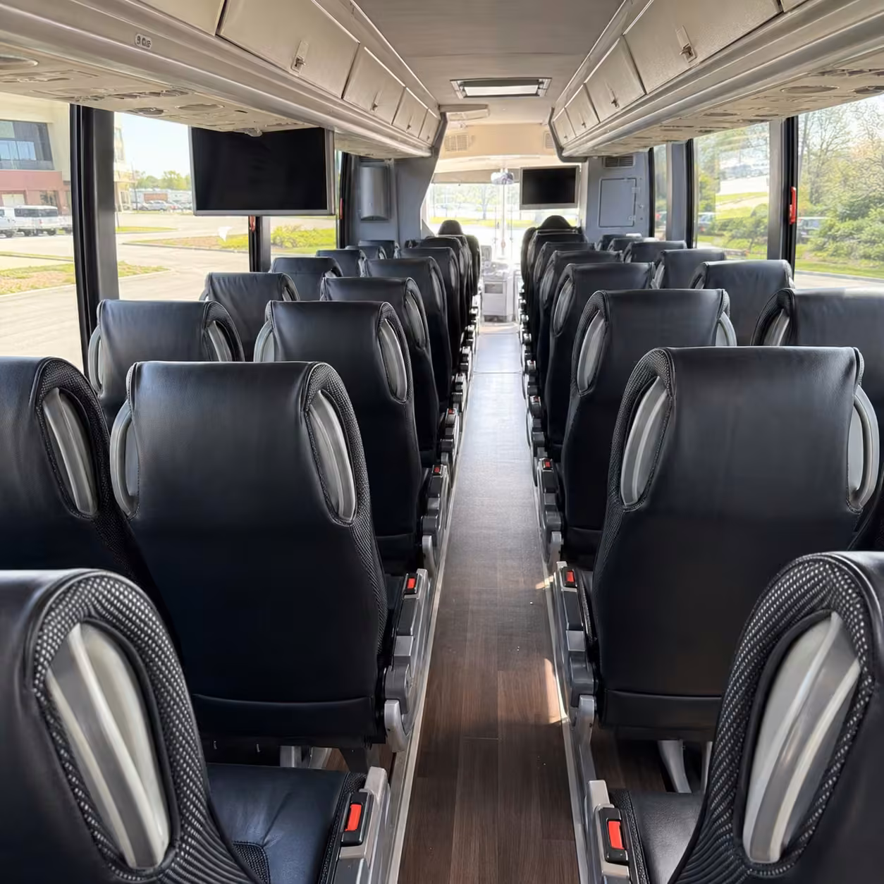 dallas charter bus interior