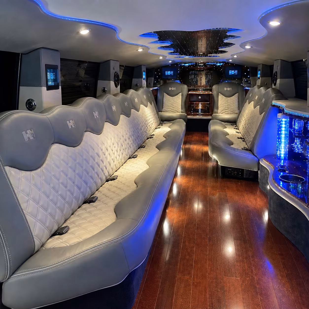 hummer limo inside